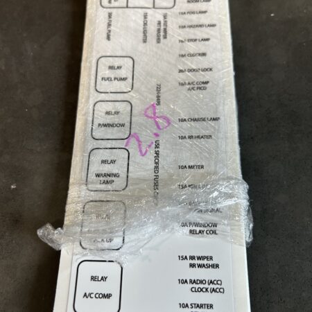 2.8 isuzu trooper fuse box sticker