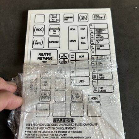 2nd gen isuzu trooper fuse box sticker